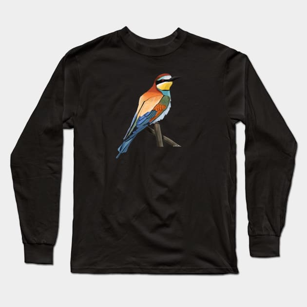 Bee Eater Bird Watching Birding Ornithologist Gift Long Sleeve T-Shirt by jzbirds